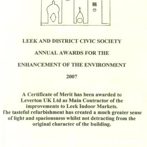 Leek Civic Society Award